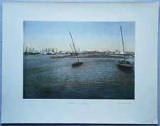 ca.1895 French photochrom PORT OF SFAX, TUNISIA (#478)