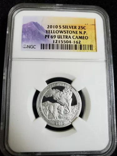2010-S Silver Yellowstone N.P.  ATB Quarter NGC PF69 Ultra Cameo
