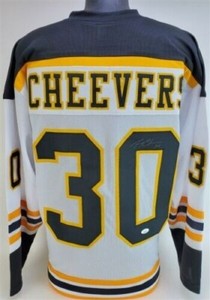 Gerry Cheevers Signed Boston Bruins Jersey "Inscribed 30" (JSA COA) Goaltender