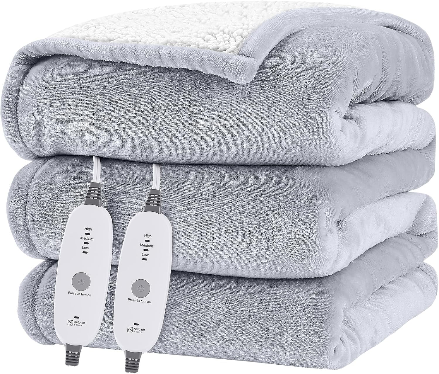Cozy Heated Flannel Electric Throw Blanket with 4-Hour Auto-Off Timer  