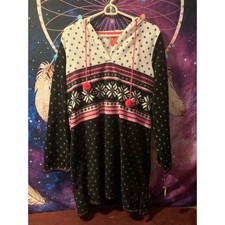 Nwt Jennifer Moore Black Pink Ladies' S Snowflake Hoodie | Macy's