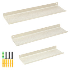 3PC Floating Wall Mounted Shelves Carbon Steel Rack for Bedroom Kitchen Office