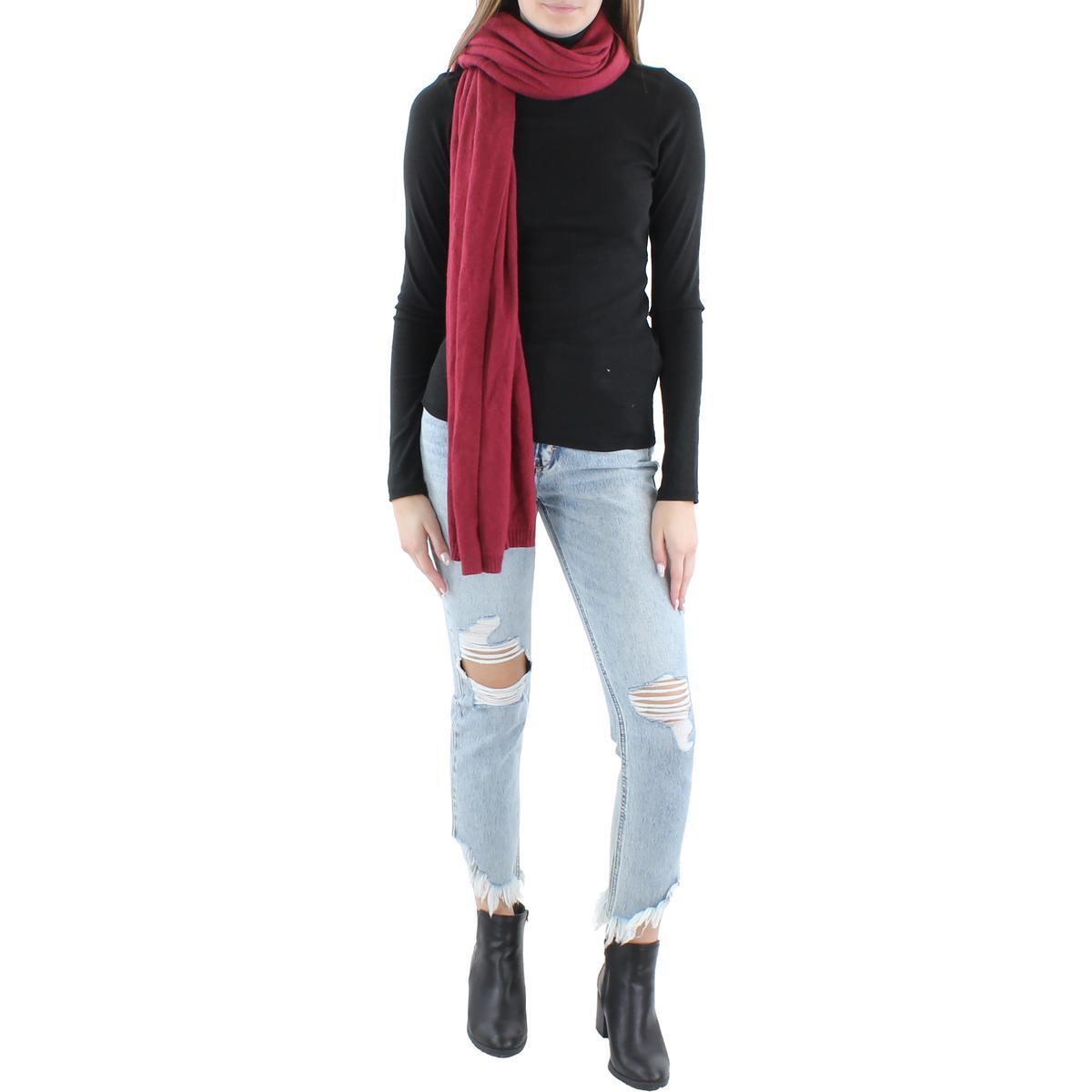 Женский теплый шарф-накидка из смеси красного кашемира Eileen Fisher OS BHFO 2630 16990₽