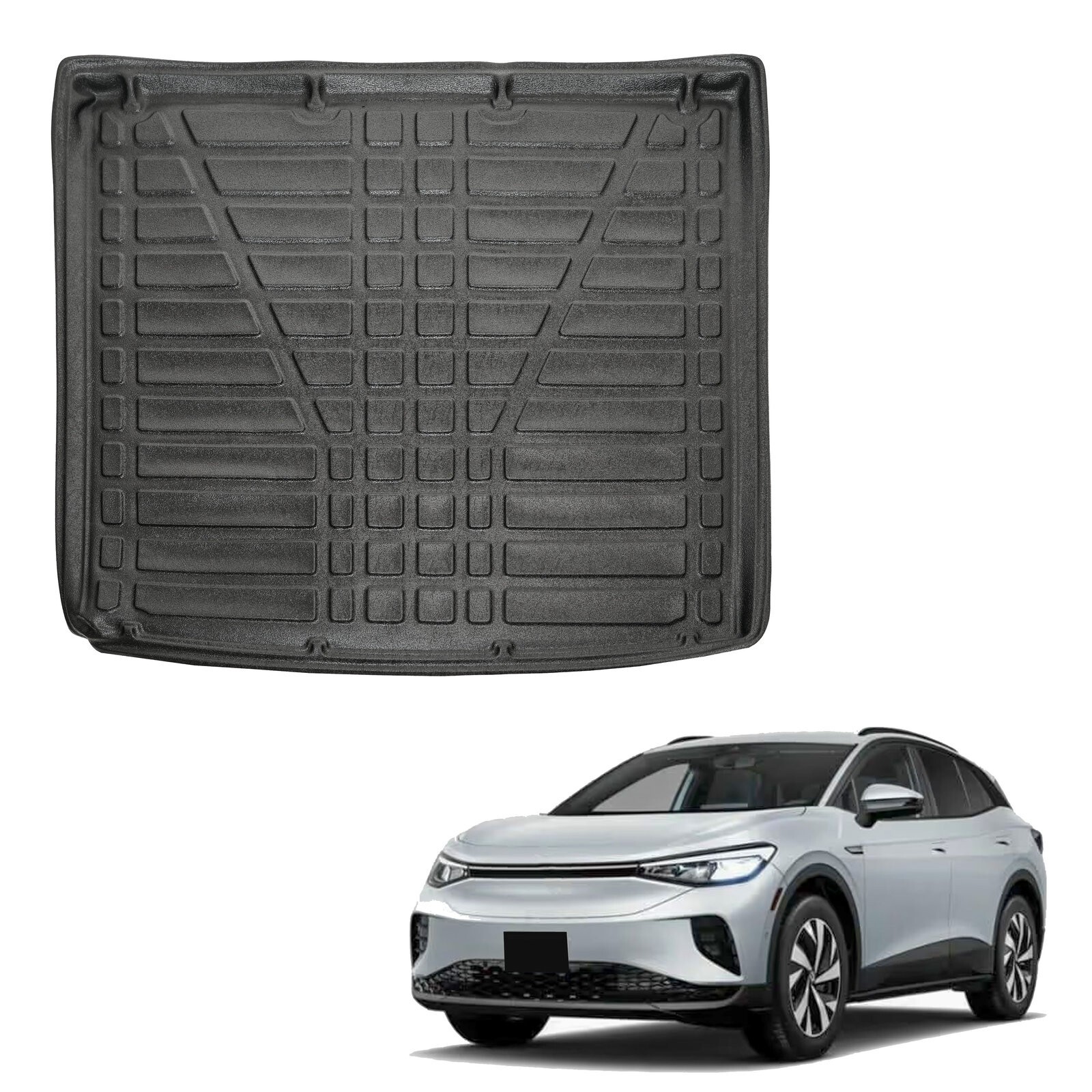 Tapis de coffre VW ID.4 2021+ étage supérieur étanche anti-boue pour chien et sport