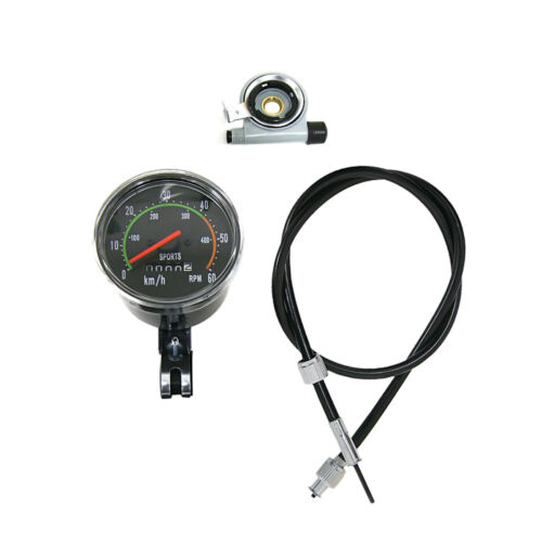 Vintage Style Bicycle Bike Speedometer Analog Mechanical Odometer With Hardware