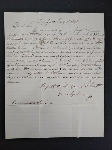 New Hampshire: West Claremont 1840 Stampless Cover, Blue Ms, DPO Sullivan Co - Picture 3 of 3