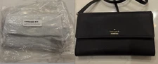 NEW Kate Spade Cameron Street Stormie Black Leather Wallet Purse Clutch