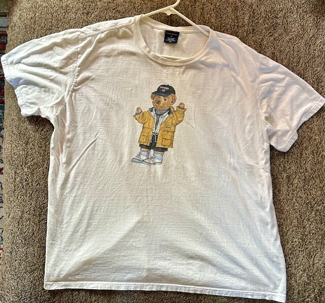 RARE! Vintage Polo Ralph Lauren Polo Bear Yellow Rain Jacket  T Shirt Men’s XXL