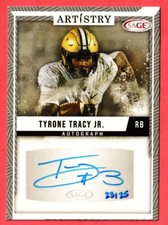 2024 Sage Artistry Football Silver SP Auto Tyrone Tracy Jr. /25 New York Giants