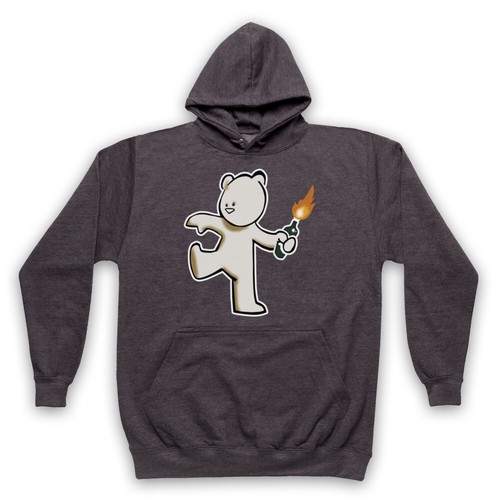 MOLOTOV TEDDY INOFFIZIELLER BANKSY STREET ART GRAFFITI ERWACHSENE UNISEX HOODIE
