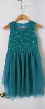 Wonder Nation Girls Party Dress Sequins Layered Green Size XL 14-16