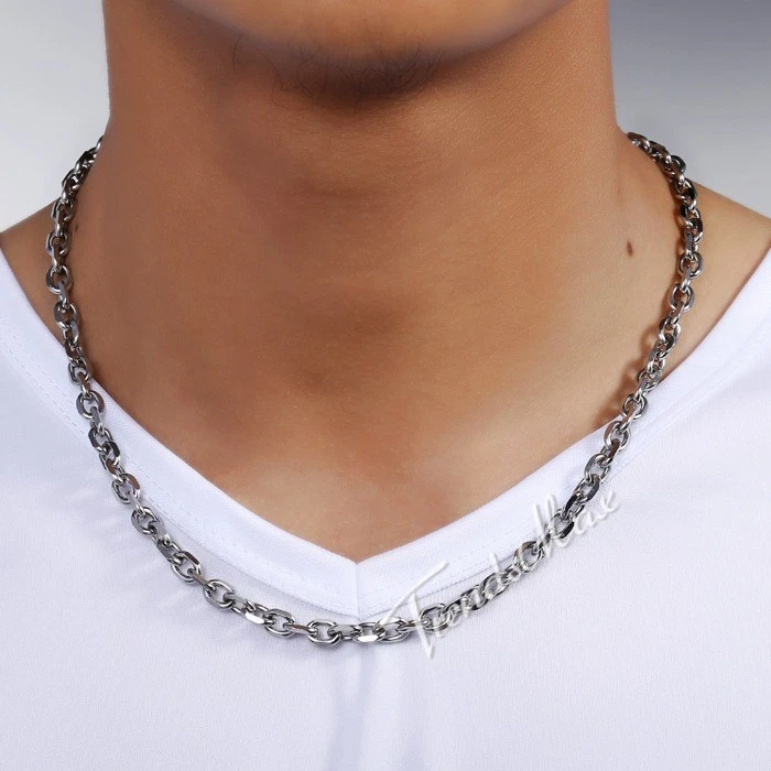 2.5/3/4/6/9mm Cable Rolo Link Stainless Steel Mens Boys Chain Necklace 18-36" - product detail image 7