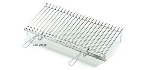 Griglia Inox Ompagrill 80x45 Mod. 20610 per Barbecue e Camino