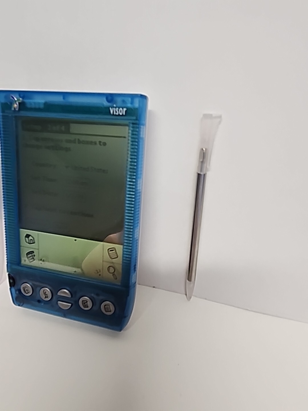 Handspring Visor Deluxe Translucent Blue Portable PDA Organizer Palm