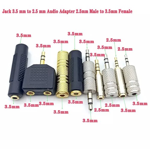 Adaptador Jack a 2,5mm macho hembra Stereo Adaptor 3, 4 polos | eBay