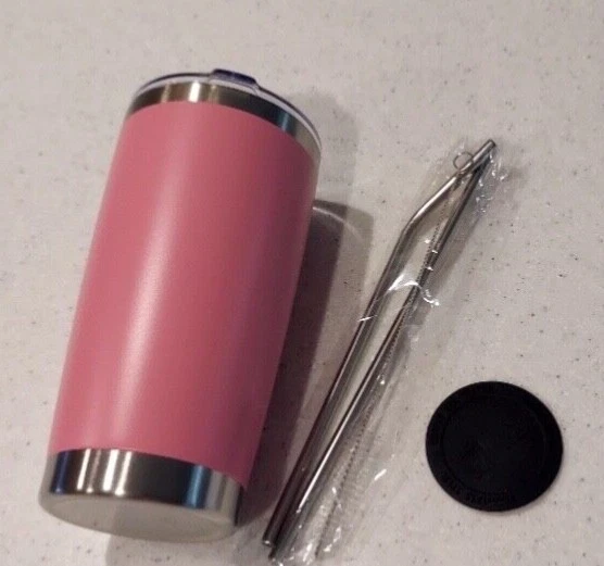 tumbler pink 20oz  (Holds temperature better than YETI)