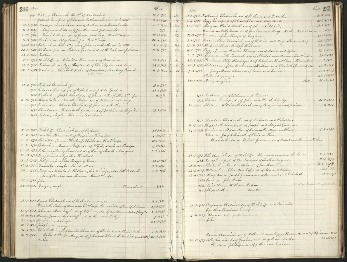 Eliza Starbuck Barney Nantucket Massachusetts Genealogical Records