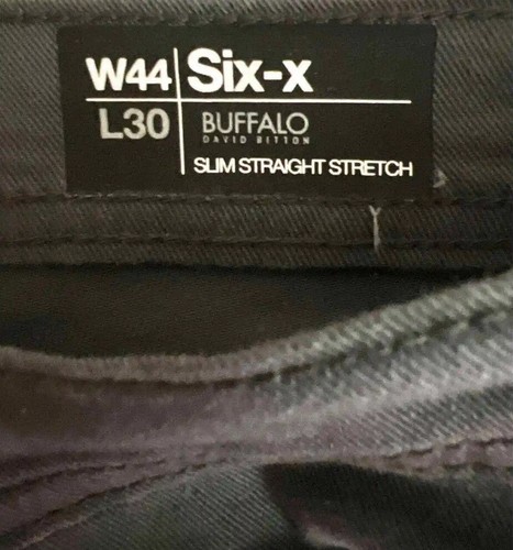 Buffalo David Bitton Gray Wash Denim | Six-X Straight Jeans | Size 44x30 | - Picture 4 of 12