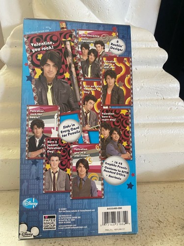 Disney, Jonas Brothers, 16 Valentines Day Cards, 16 Pencils Vintage, Collectors - Picture 4 of 8