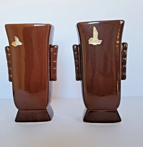 Two Matching - Vintage Red Wing Pottery Vase B1392