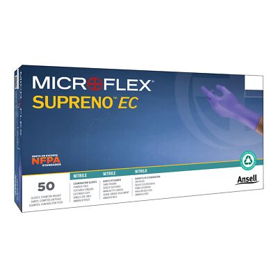 Supreno EC Nitrile Exam Glove Extended Cuff Length LARGE 50 per Box