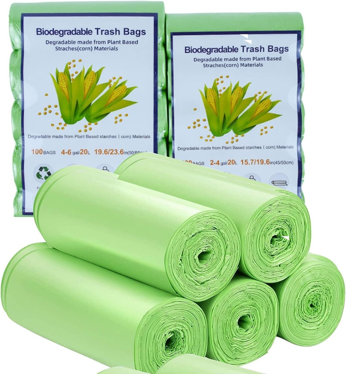Bin bags, Biodegradable Small Bin Bags,trash liners bags 100PCS