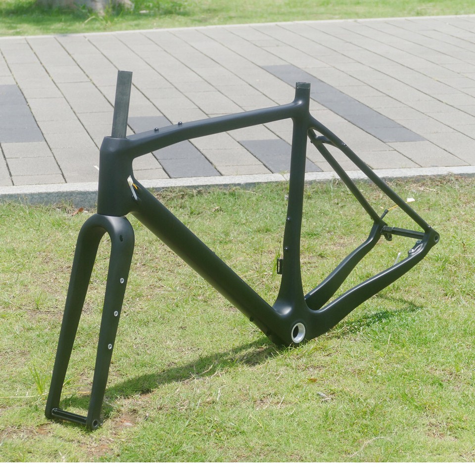 2025 Carbon Matt Gravel Bike bicycle Frame 52cm 142mm Gravel Fork 12mm