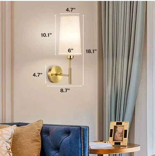 Apliques de pared a batería con control remoto juego de 2 luces de pared recargables doradas Foto 3 de 4