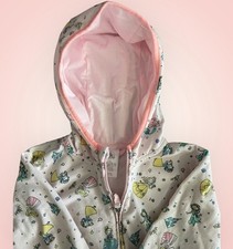 NEW Authentic Disney Princess Soft Fleece Lined Zip Up Hoodie Size 7/8