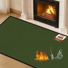 Hearth Rugs for Fireplaces Fire Resistant, 48 x 28 x 0.04 inch Fireproof Fire...