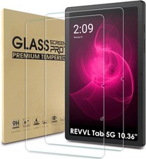 WD CD 2 Pack Screen Protector Compatible with T-Mobile Revvl Tab transparent