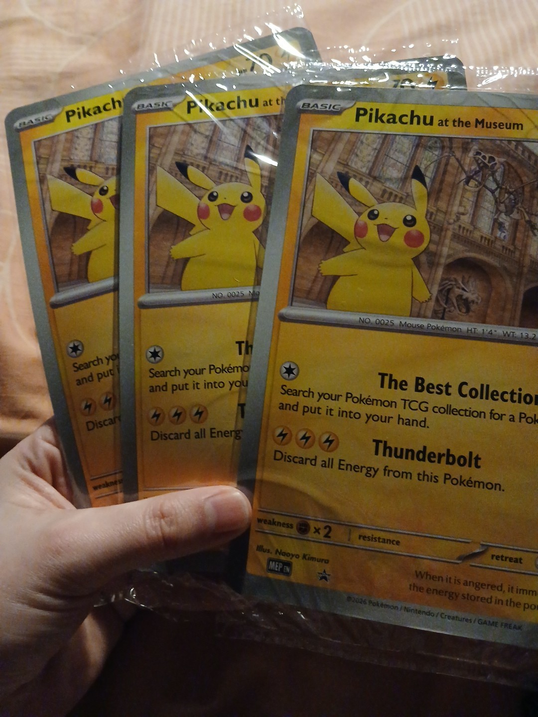 Pokemon Pikachu At The Museum Promo Sealed X3