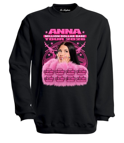 Felpa MILLION DOLLAR BABE Tour 2026 Anna Pepe x bambina ragazza adulti prezzo ebay