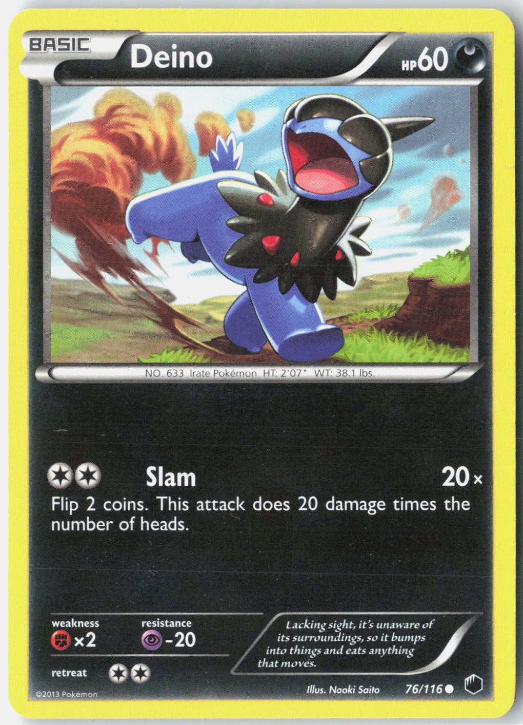 Deino (76) Plasma Freeze 76/116 Pokemon Card