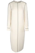 VALENTINO IVORY SILK MIDI DRESS IT 42 UK 10