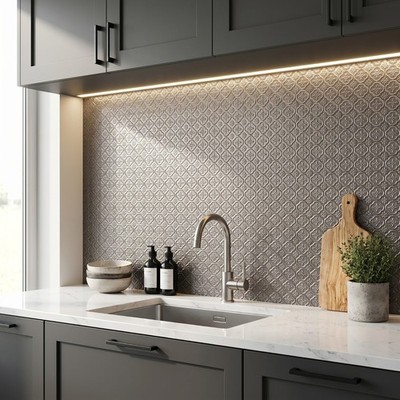 Faux Tin PVC Backsplash Roll Wall Covering - WC20 DIFFERENT COLORS LENGTHS