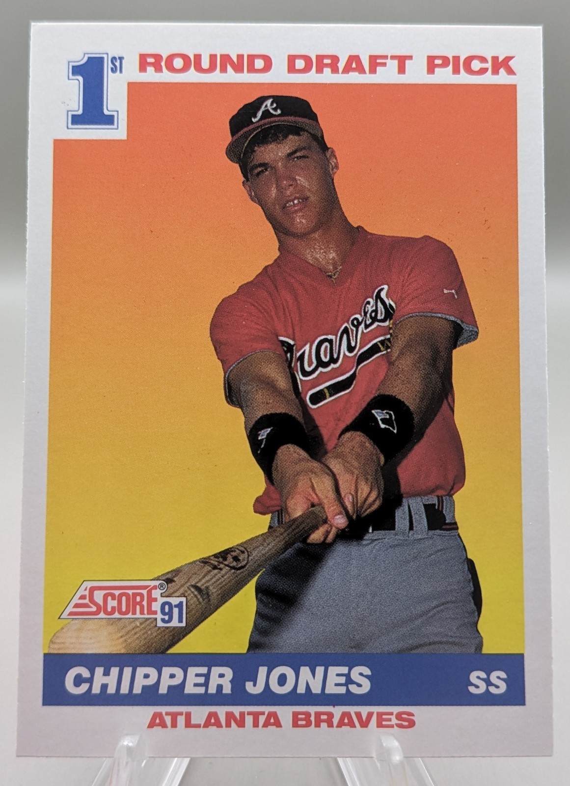 1991 Score CHIPPER JONES #671 RC Rookie Atlanta Braves 1st Round Draft Pick
