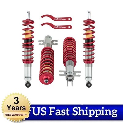 4Pcs Front Rear Coilovers Struts Lowering Coils Kit For VW Golf (MK1) 1974-1984
