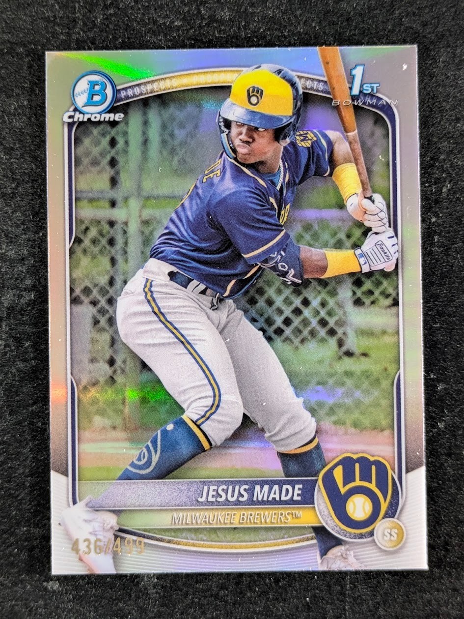 2025 Bowman JESUS MADE 1st Bowman 436/499 1st Bowman Refractor Chrome Prospect
