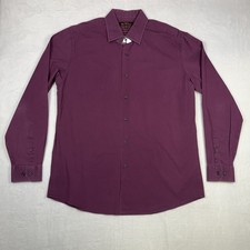 Ben Sherman Men's Button-Down Shirt Size 16.5 34-35 Purple Stretch Long Sleeve