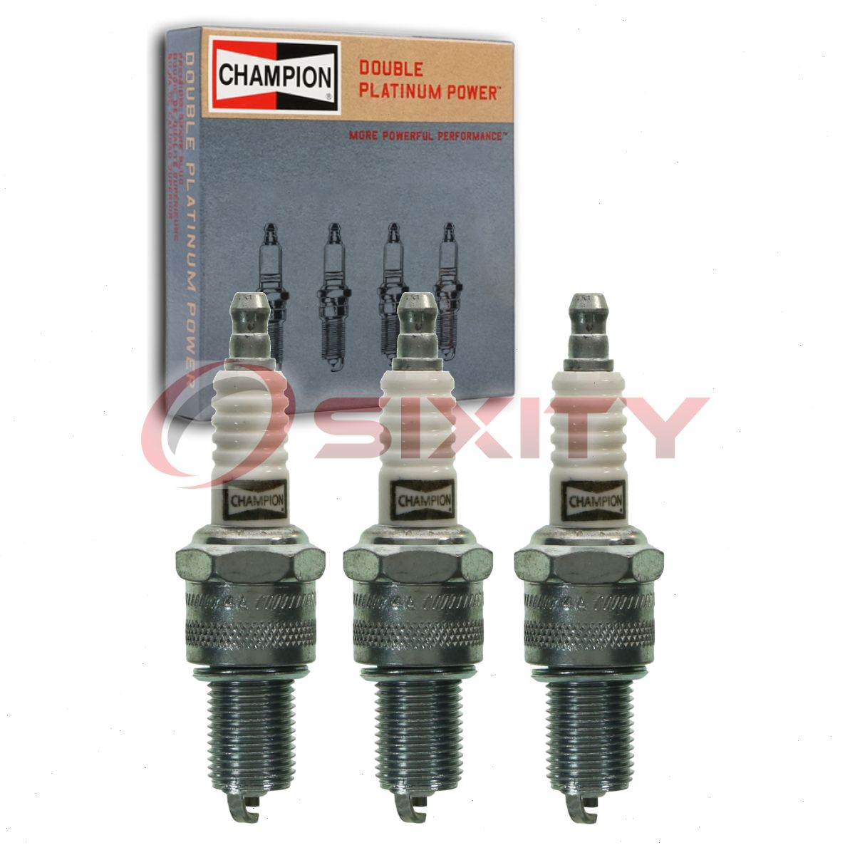 3 pc Champion Double Platinum Spark Plugs for 1988-1992 Daihatsu Charade tx