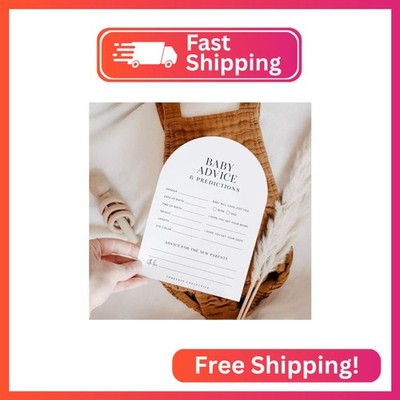 ThreeKin Collective Baby Shower Games Cards - 50 Baby Predictions and Advice Car