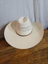 Justin Authentic 20X Cutter Straw Cowboy Hat Coated Waterproof Ivory 54 - 6 3/4