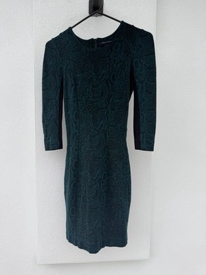 French Connection | Size 2 Lined Python Sheath W Back Zip Knee Length EUC