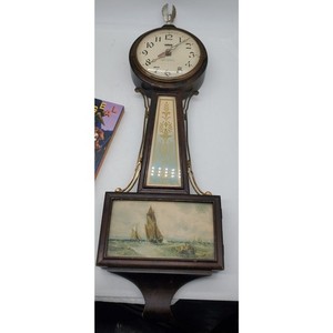 VINTAGE 30's New Haven Westinghouse Plymouth Strike Electric Lowell Banjo Clock