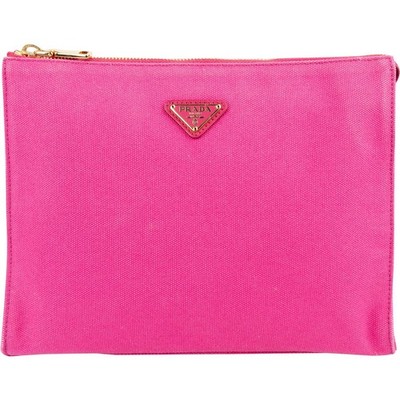 Prada Canapa Cotton Triangle Pouch Bag Tasche