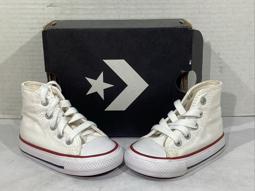 Converse Kleinkind Größe 4 EU 20 weiß Canvas Inf C/T All Star Hi Schuhe AJ-1302 - Bild 1 von 9