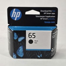 Genuine HP 65 Black Ink Cartridge OEM Sealed In Box Exp. 7/2027
