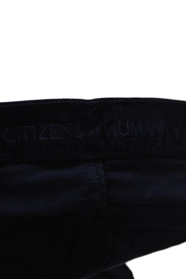 Pantalones ajustados Citizens of Humanity para mujer de terciopelo de algodón con bolsillos azules talla 26 Foto 4 de 4