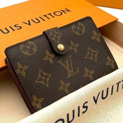 Louis Vuitton Monogram Viennois Two-Fold Wallet Brown Compact